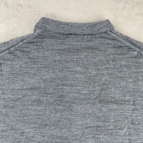 Banana Republic Henley Sweater Men Large 100% Merino Wool Slub Blade Collar Prep - Picture 2 of 10